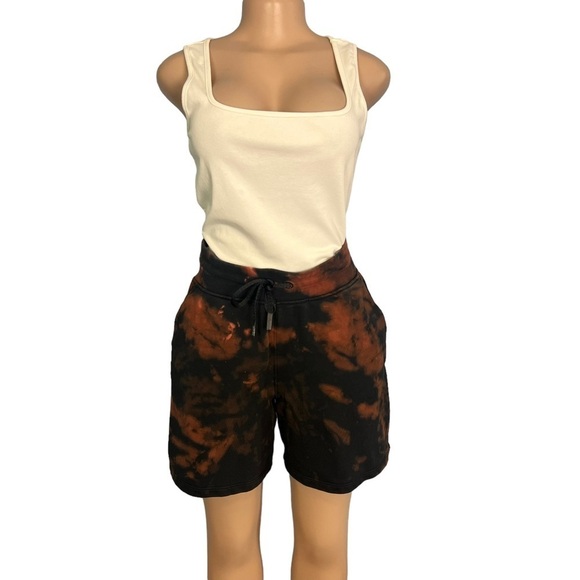 Lululemon All Yours High Rise Shorts Up-cycled Bleach Tie Dye - Picture 1 of 9